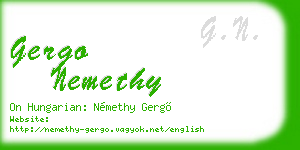 gergo nemethy business card